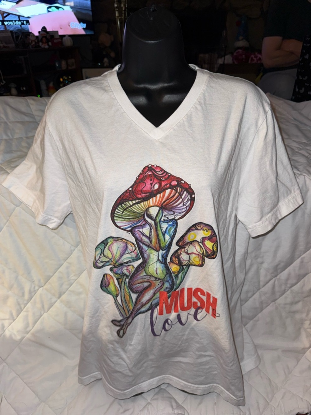 Bella Canvas Mush Love V-Neck T-Shirt